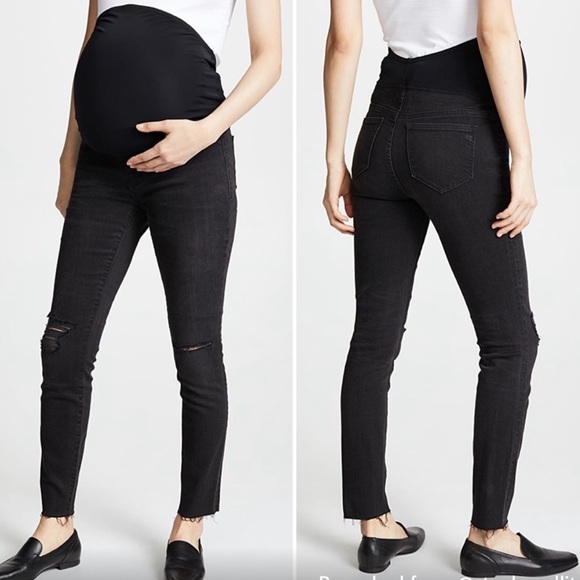 Madewell Maternity Over-the-Belly Skinny Jeans in Black Sea Size 27 - Picture 1 of 6